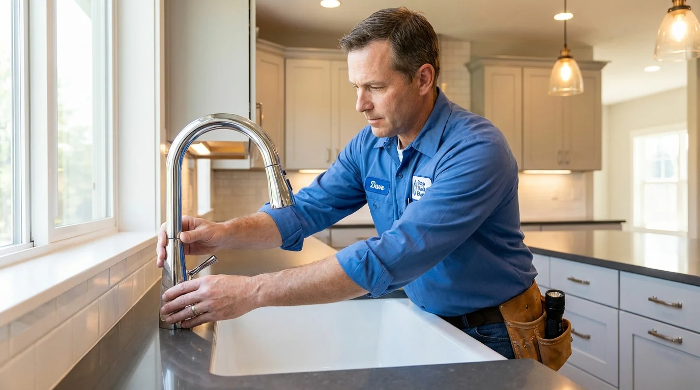 Kitchen faucet installation by Johns Plumbing LLC in Boqueron